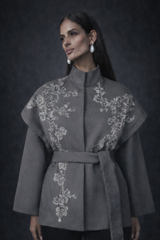 Ash Bloom Belted Jacket