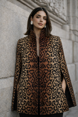 Bianca Beige Leopard Cape
