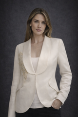 Zoe In Pearl Drop Blazer( ivory)