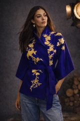 Agnes in Rue Cobalt Jacket