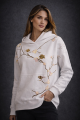 Selene in Spring Hoodie (White)