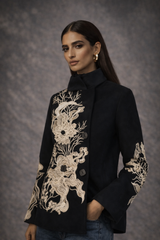 Hanane Black Peacoat