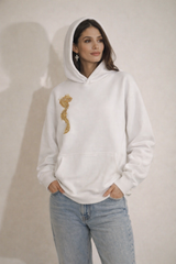 White Gilt Feng Shui Hoodie