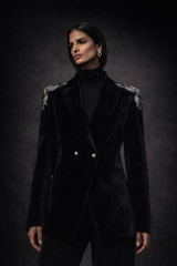 Odine Black Smoking Jacket