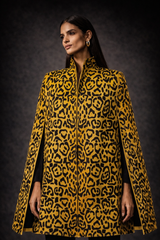 Bianca Yellow Leopard Cape