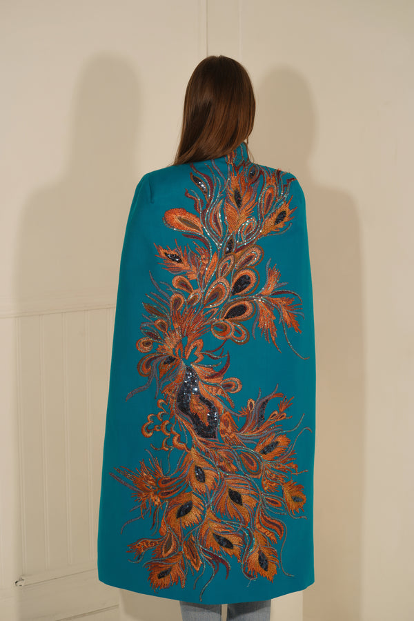 Jackie in Electric Blue Cape