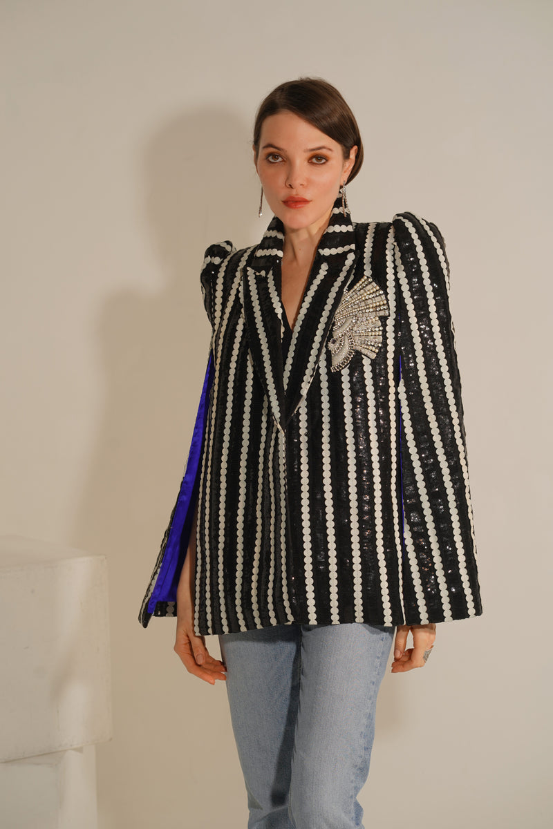 Jacqueline in Stripes Cape