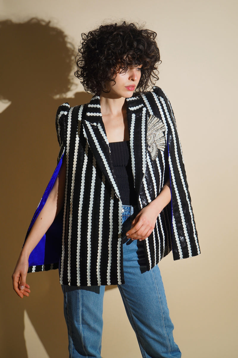 Jacqueline in Stripes Cape
