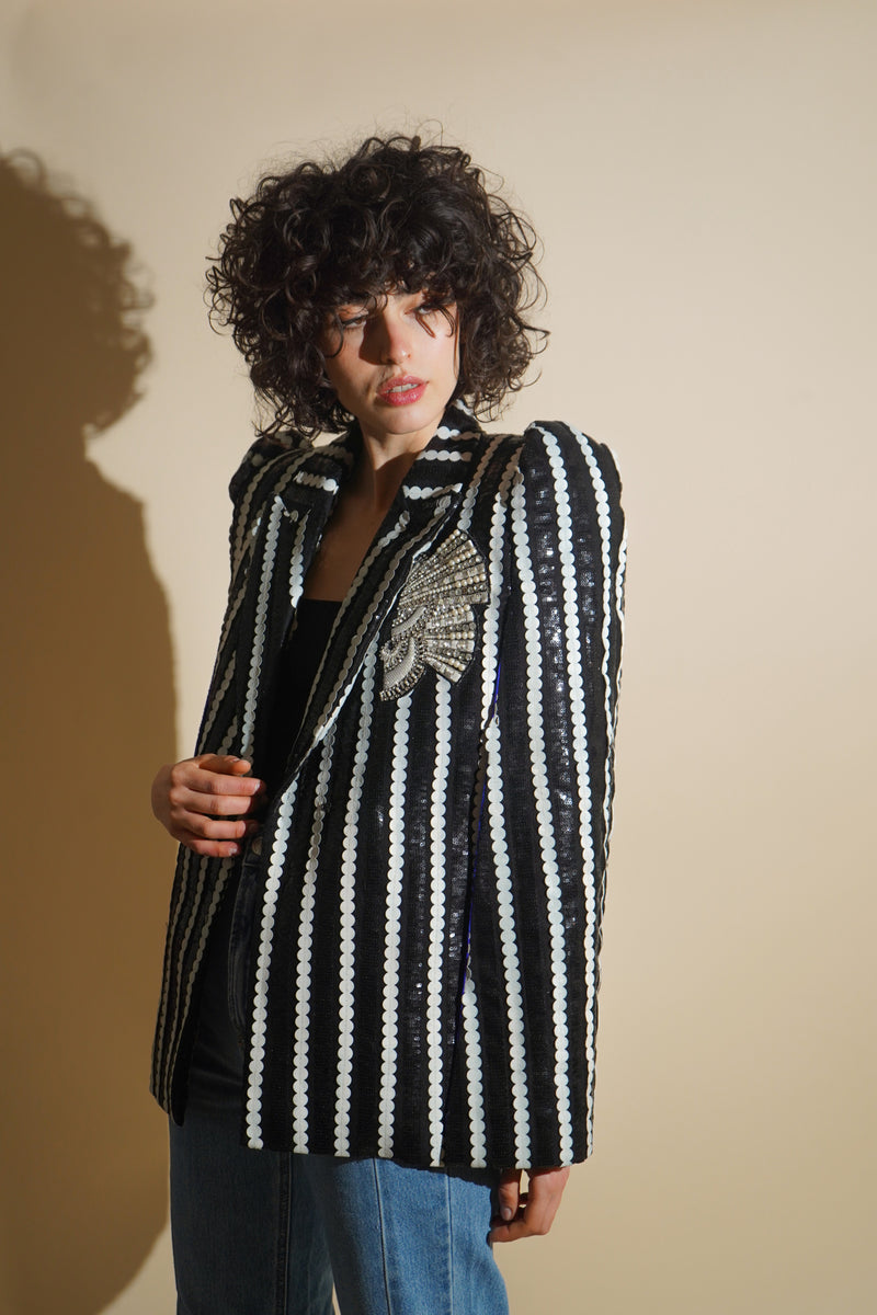 Jacqueline in Stripes Cape