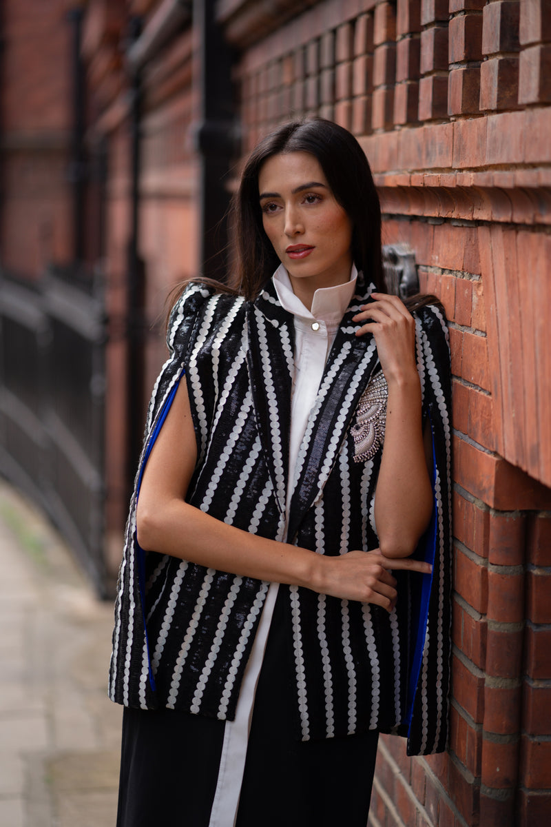 Jacqueline in Stripes Cape