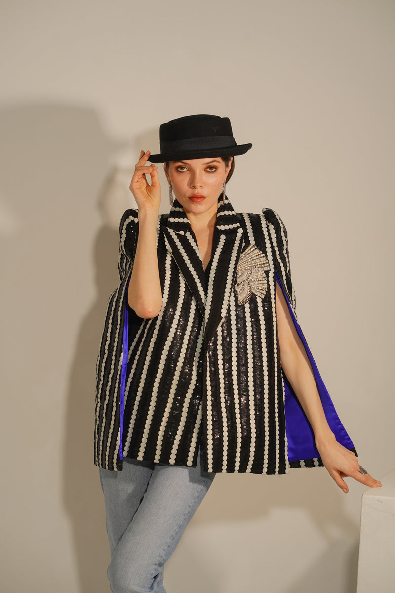 Jacqueline in Stripes Cape