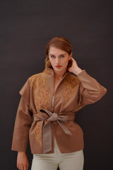 Jules Ecru Belted Jacket