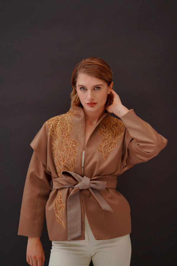 Jules Ecru Belted Jacket