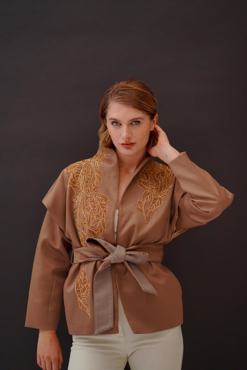 Jules Ecru Belted Jacket