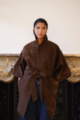 Mocha Rose Detail Coat