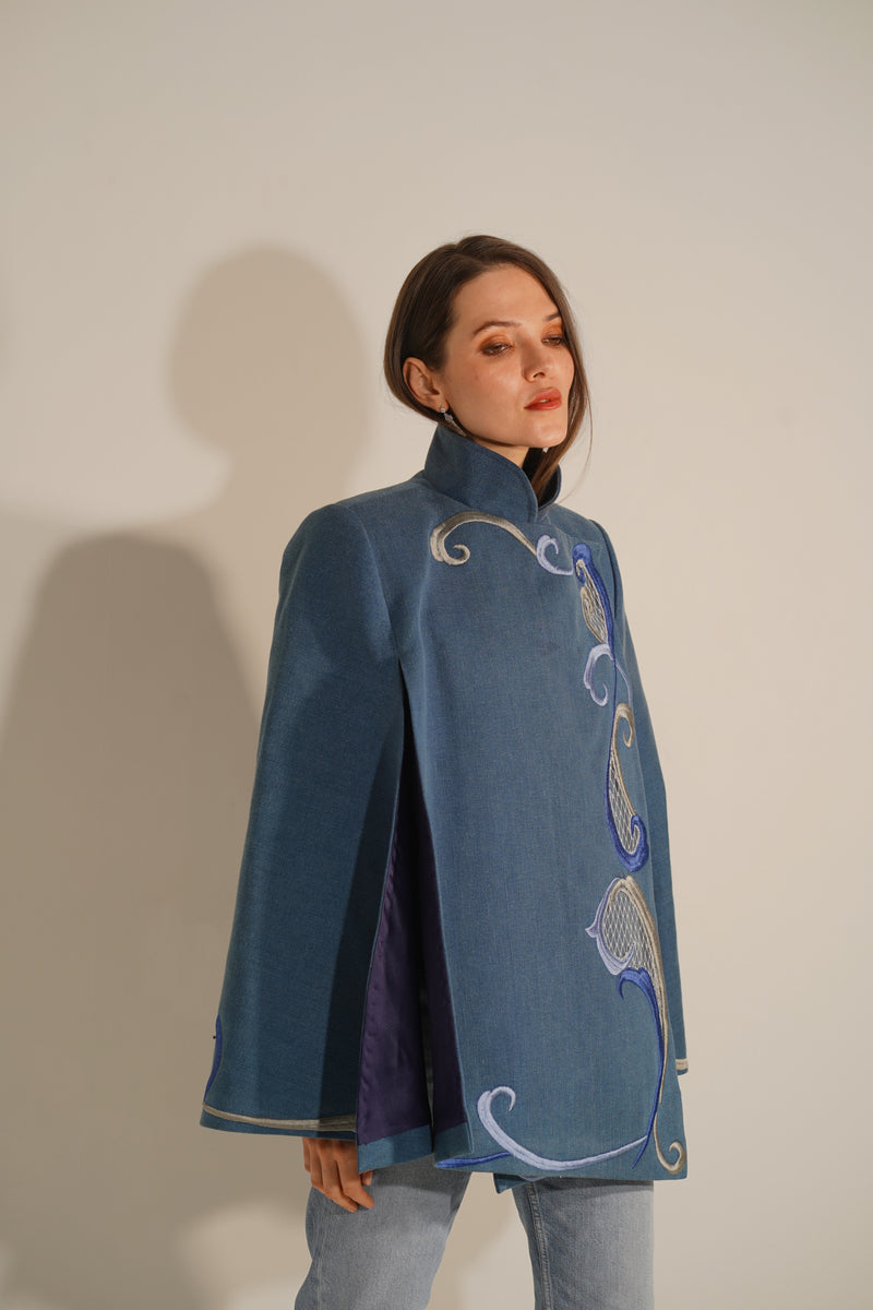 Olympia Denim Cape