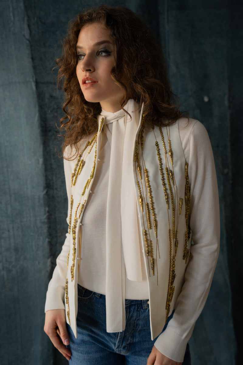 Piaf Gilt Trip Gilet (Ivory)