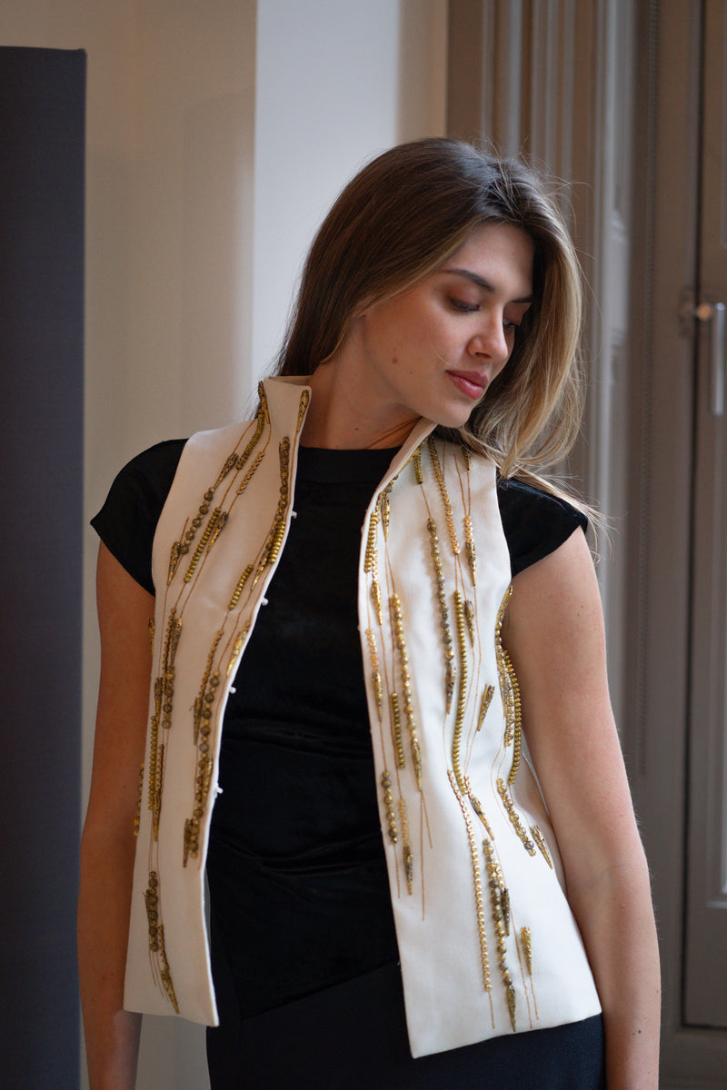 Piaf Gilt Trip Gilet (Ivory)