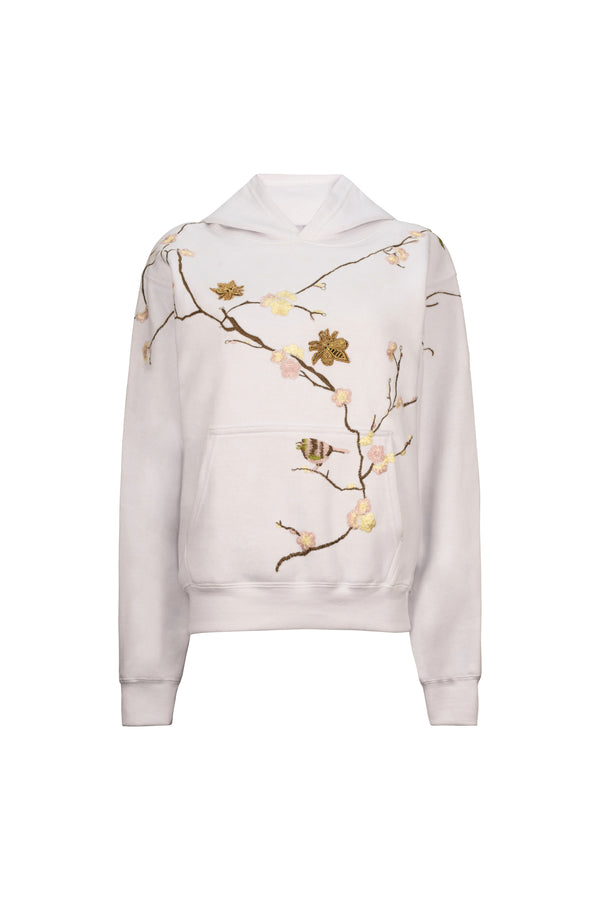 Selene in Spring Hoodie (White)