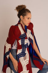 Twist Burgundy Cape
