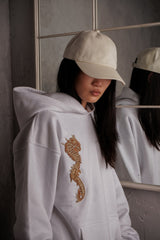 White Gilt Feng Shui Hoodie