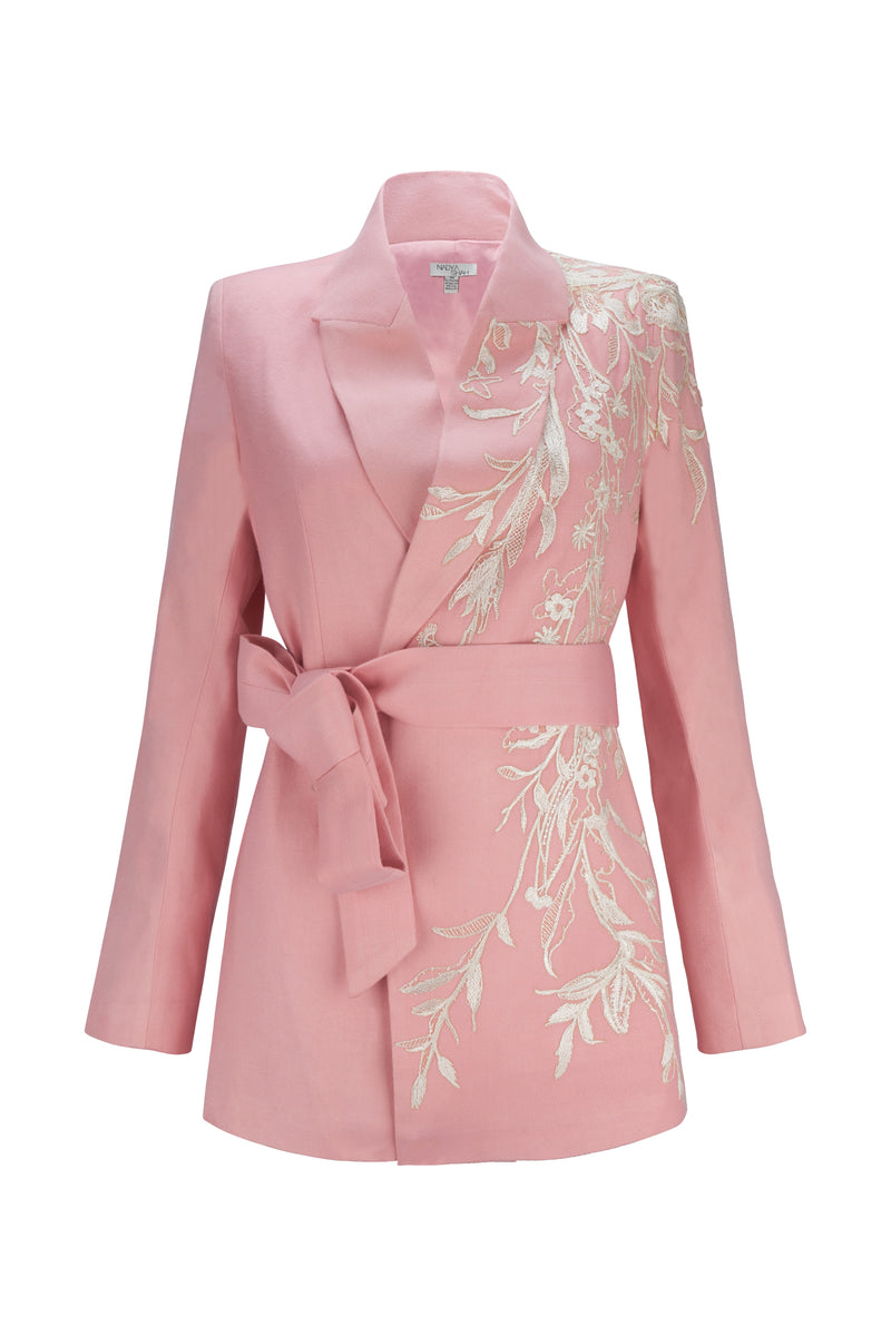 Zeina Pink Belted Jacket
