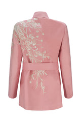 Zeina Pink Belted Jacket