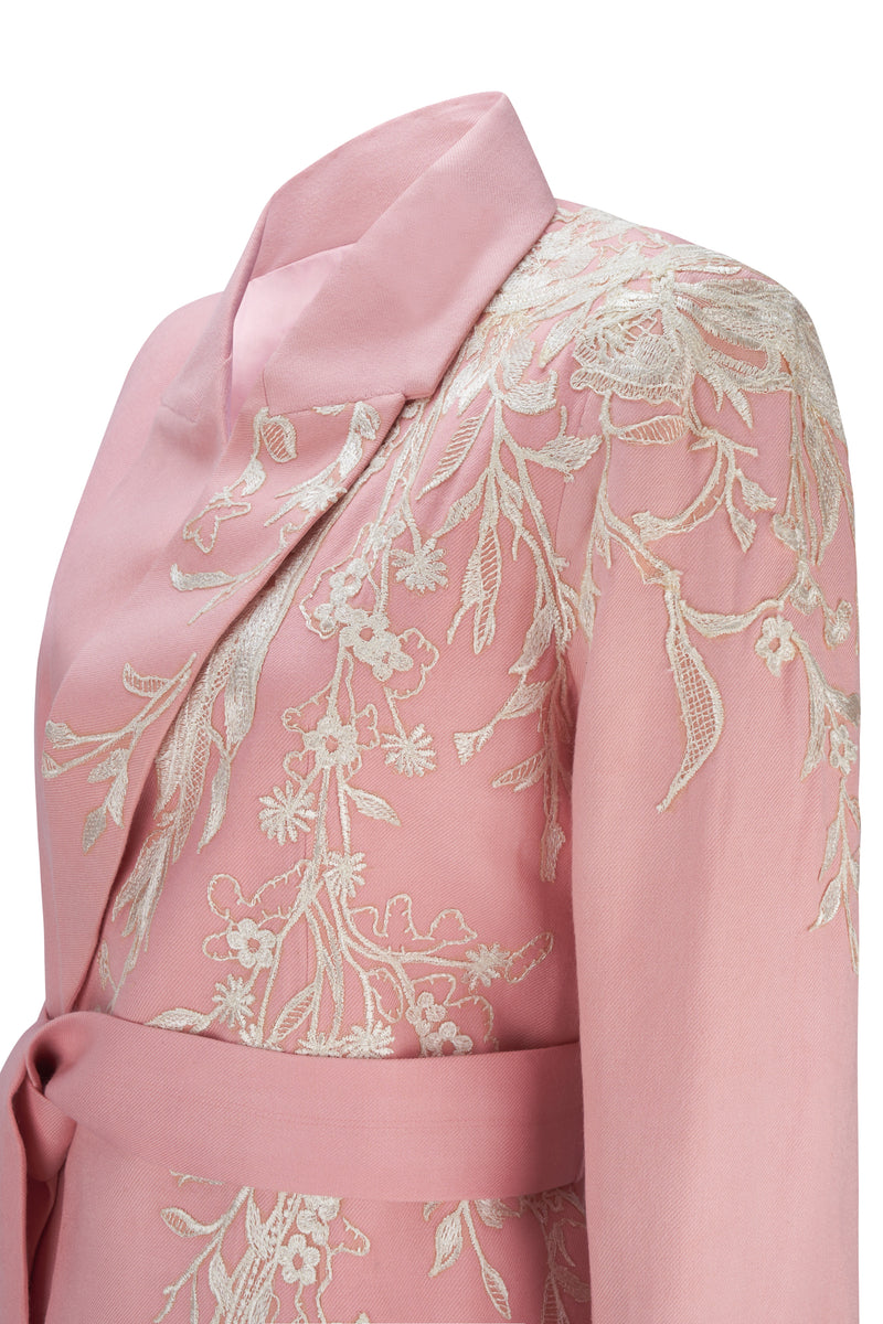 Zeina Pink Belted Jacket