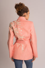 Zeina Pink Belted Jacket