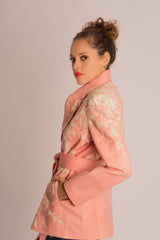 Zeina Pink Belted Jacket