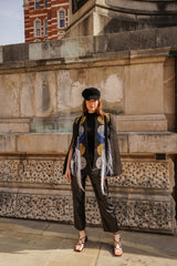 Zina Fringed Cape