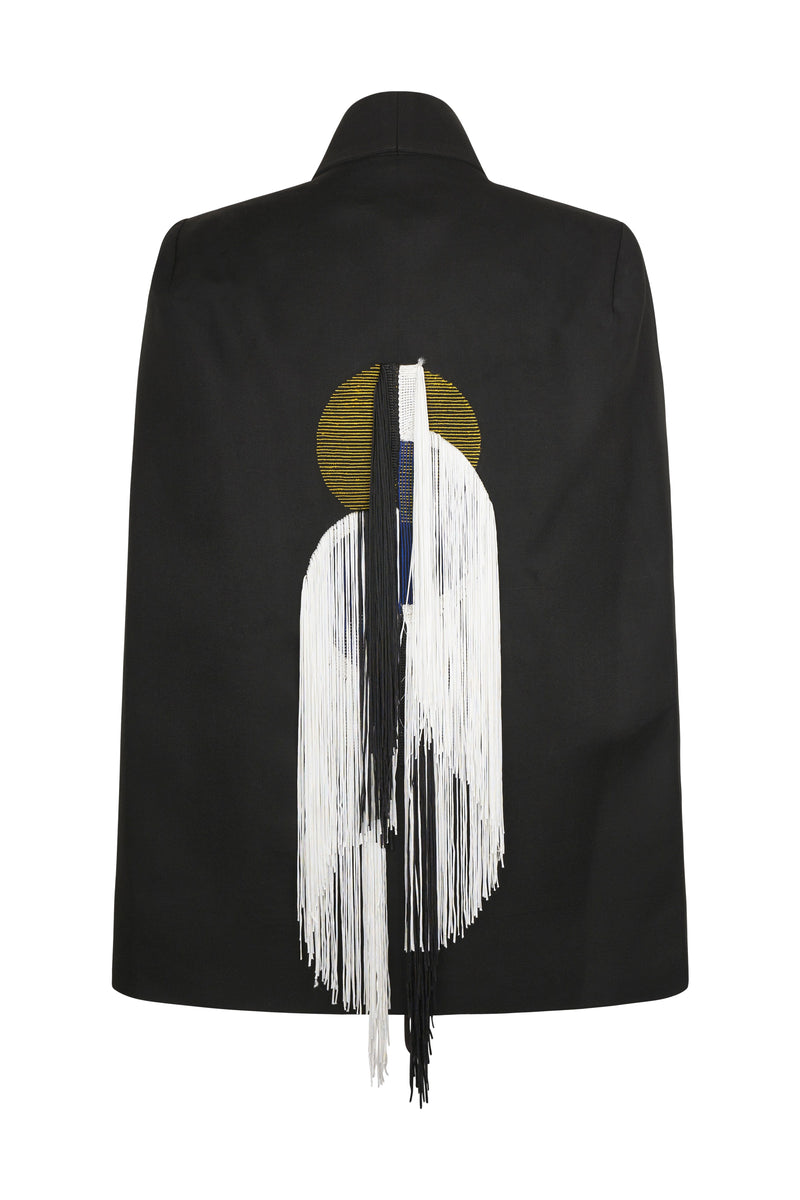 Zina Fringed Cape
