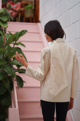 Leigh in Silver Light Jacket