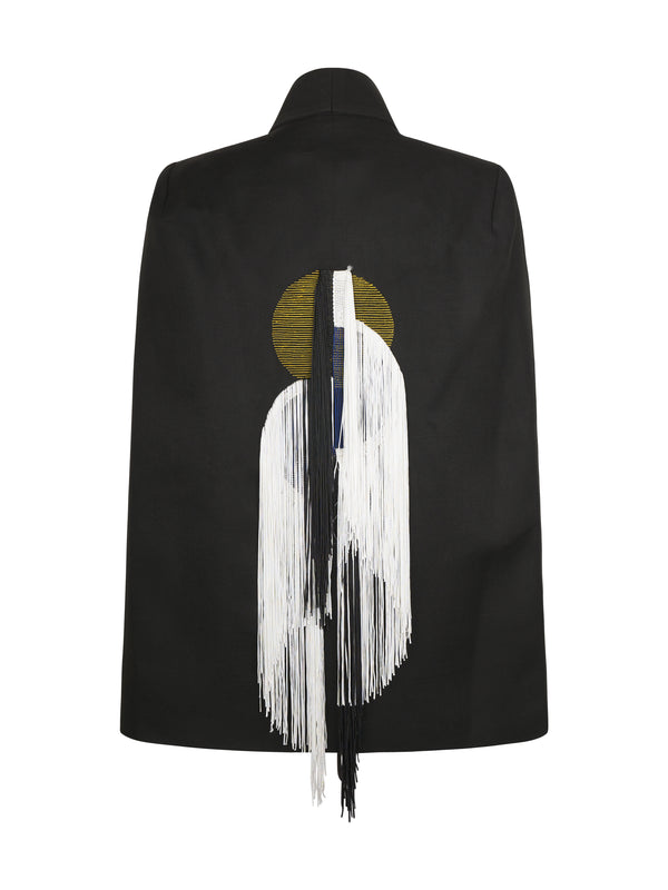 Zina Fringed Cape