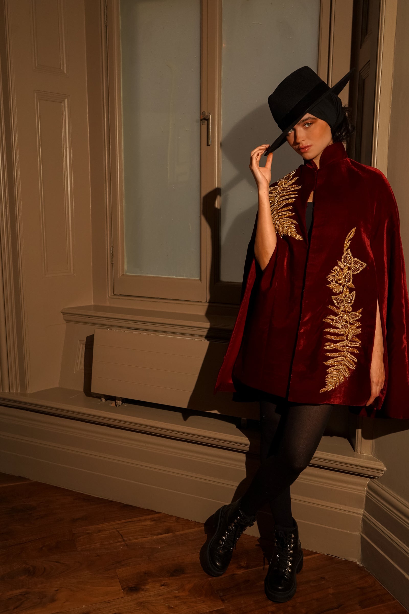 Adrian Leaf Cape – Nadya Shah