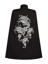 Black Silver dragon cape