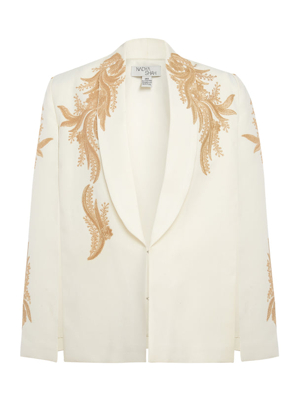 Alya cream Tuxedo Cape