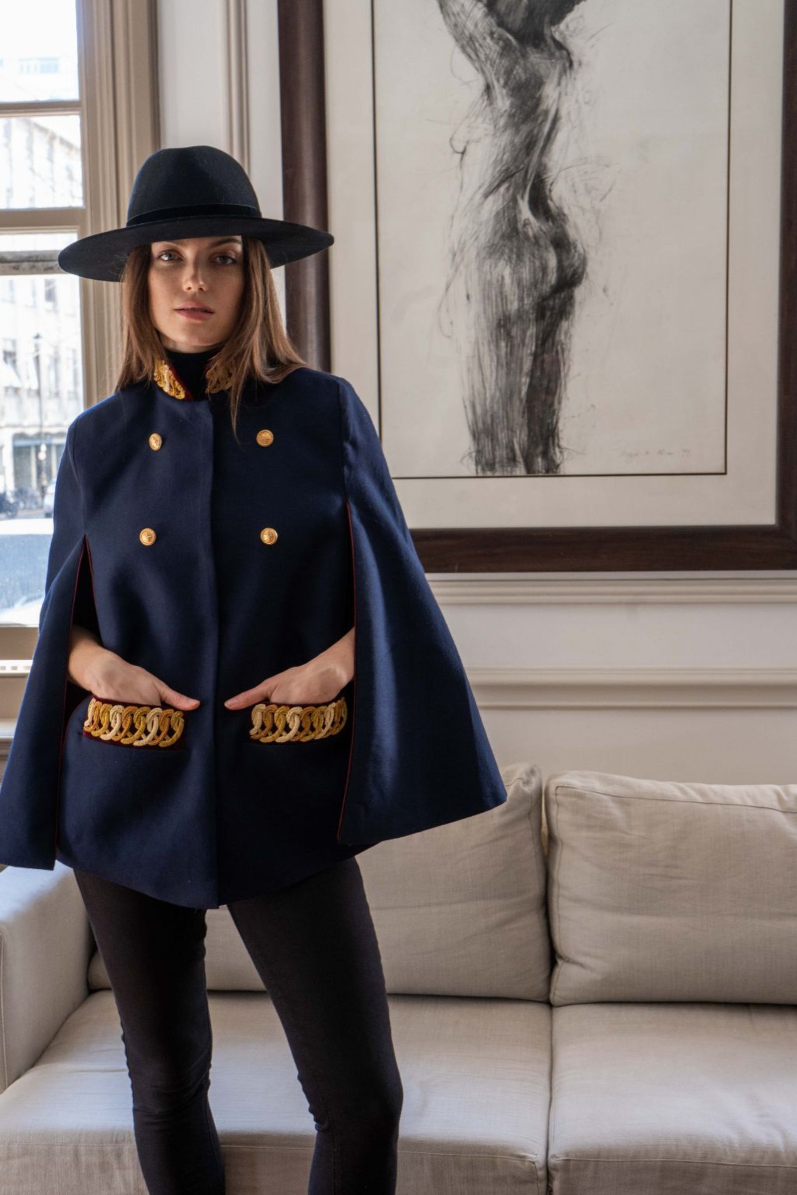 nokcha HAND MADE oval coat/navy NOKCHA AUTHENTIC/original '25