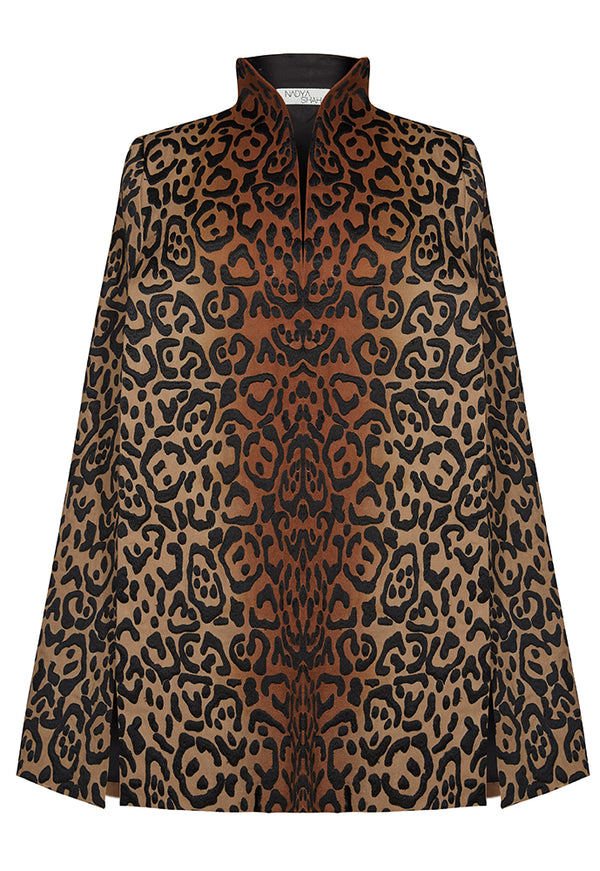 Bianca Beige Leopard Cape