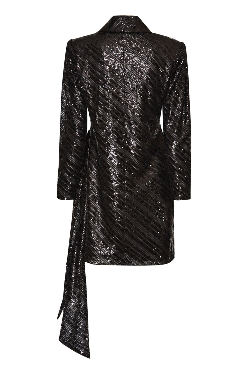 Mara Black Sequin Dress