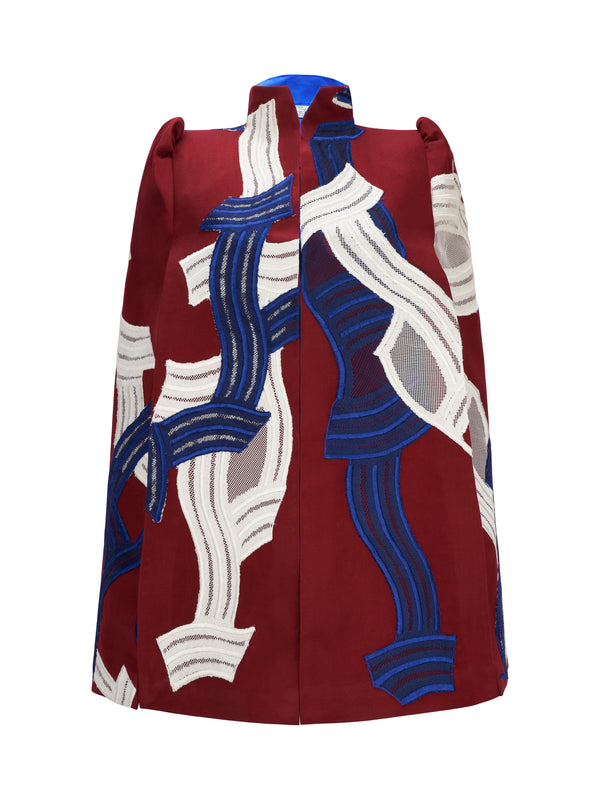 Twist Burgundy Cape