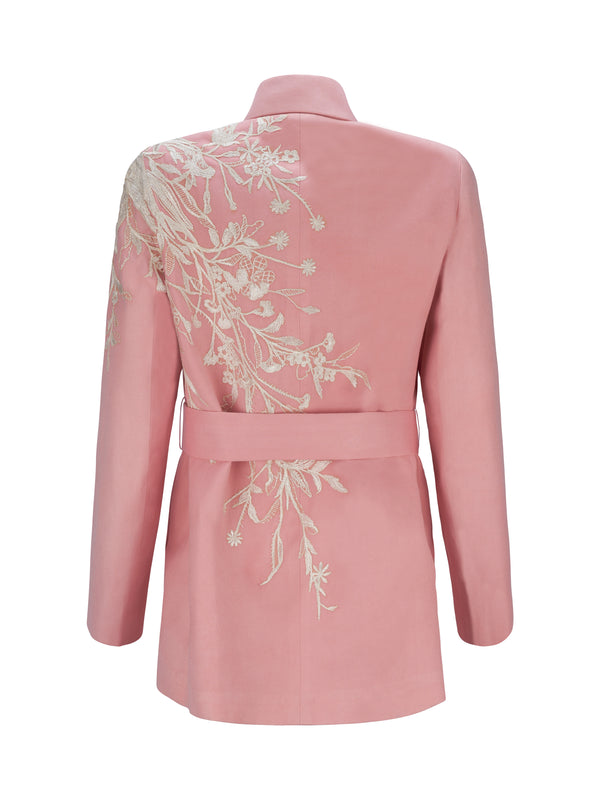 Zeina Pink Belted Jacket