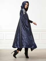 Amir Hooded Sequin Cape