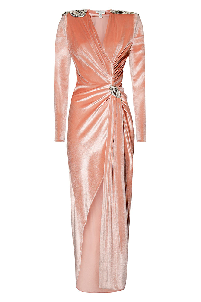 Patricia Dusty Pink Ruched Dress