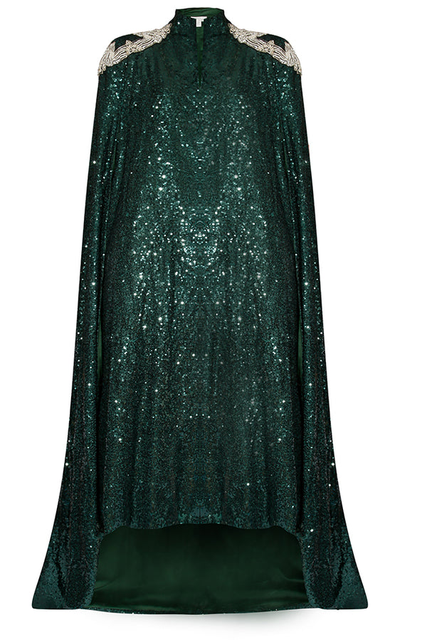 Emerald Sequin Cape