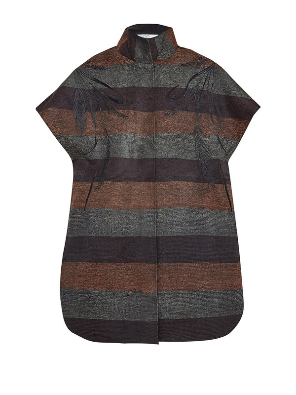 Sava Striped Poncho