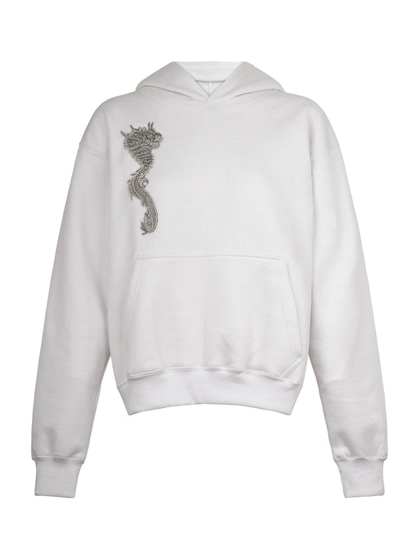 White Gunmetal Feng Shui Hoodie