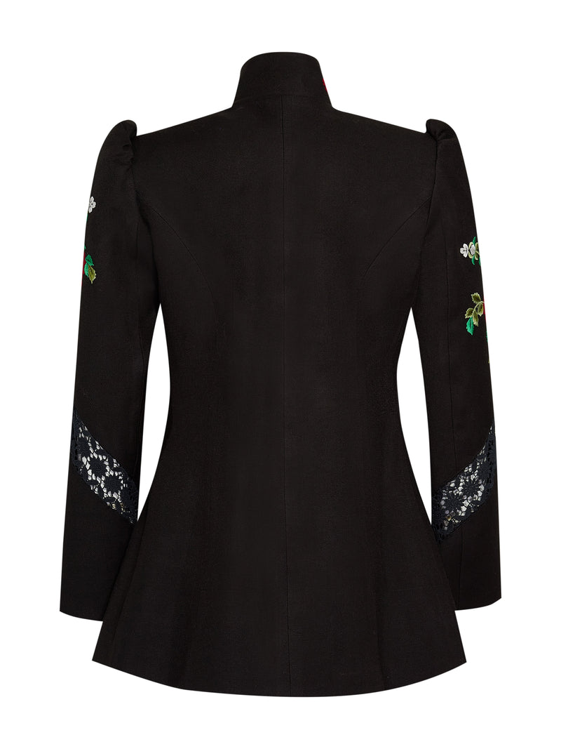 Black lace flower jacket